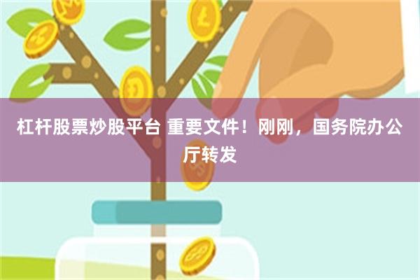 杠杆股票炒股平台 重要文件！刚刚，国务院办公厅转发