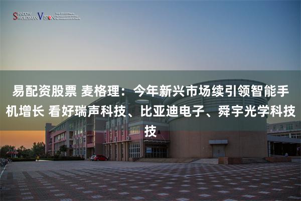 易配资股票 麦格理：今年新兴市场续引领智能手机增长 看好瑞声科技、比亚迪电子、舜宇光学科技