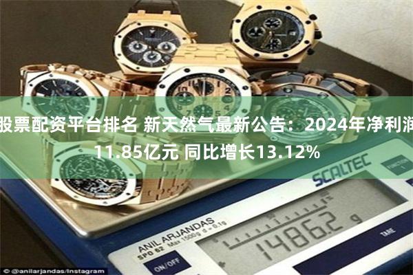 股票配资平台排名 新天然气最新公告：2024年净利润11.85亿元 同比增长13.12%
