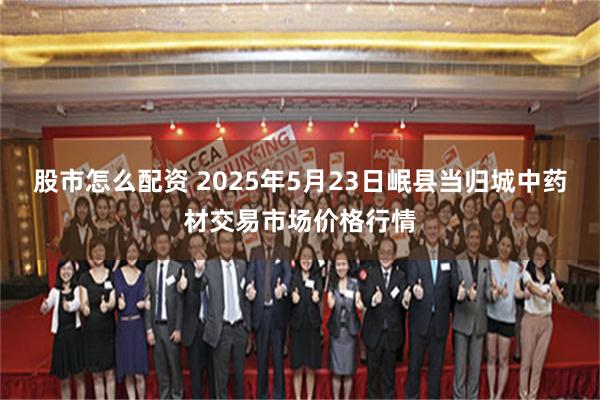 股市怎么配资 2025年5月23日岷县当归城中药材交易市场价格行情