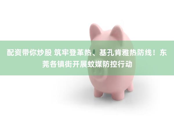 配资带你炒股 筑牢登革热、基孔肯雅热防线！东莞各镇街开展蚊媒防控行动