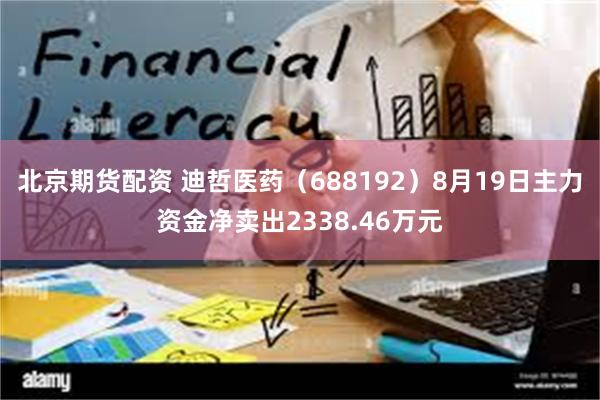 北京期货配资 迪哲医药（688192）8月19日主力资金净卖出2338.46万元