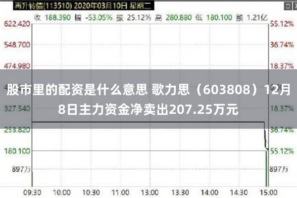 股市里的配资是什么意思 歌力思（603808）12月8日主力资金净卖出207.25万元