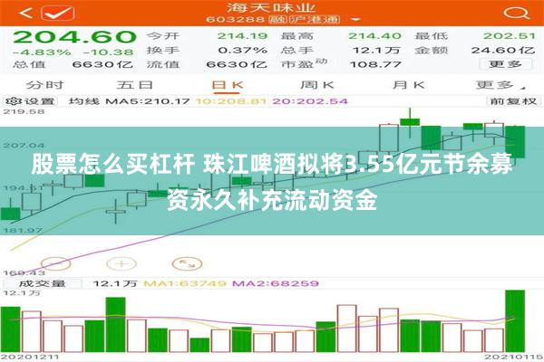 股票怎么买杠杆 珠江啤酒拟将3.55亿元节余募资永久补充流动资金
