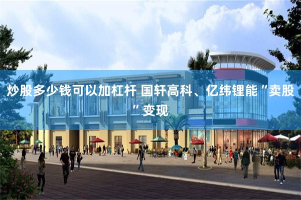 炒股多少钱可以加杠杆 国轩高科、亿纬锂能“卖股”变现