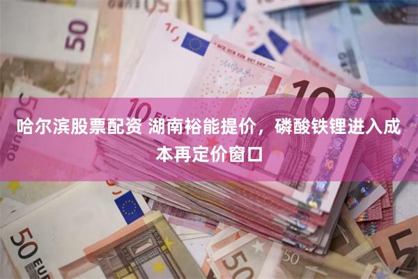 哈尔滨股票配资 湖南裕能提价，磷酸铁锂进入成本再定价窗口