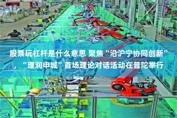 股票玩杠杆是什么意思 聚焦“沿沪宁协同创新”，“理润申城”首场理论对话活动在普陀举行