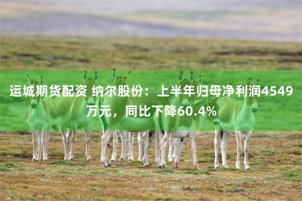 运城期货配资 纳尔股份：上半年归母净利润4549万元，同比下降60.4%