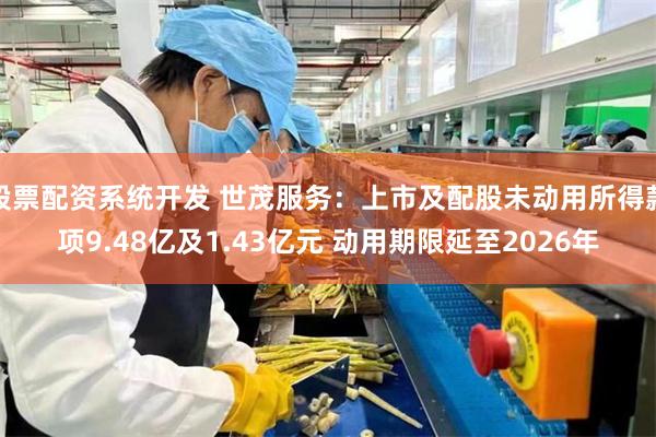 股票配资系统开发 世茂服务：上市及配股未动用所得款项9.48亿及1.43亿元 动用期限延至2026年