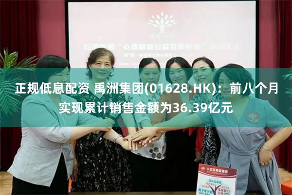 正规低息配资 禹洲集团(01628.HK)：前八个月实现累计销售金额为36.39亿元