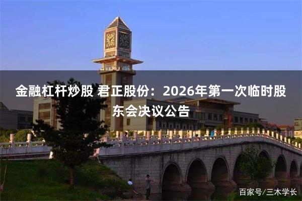 金融杠杆炒股 君正股份：2026年第一次临时股东会决议公告